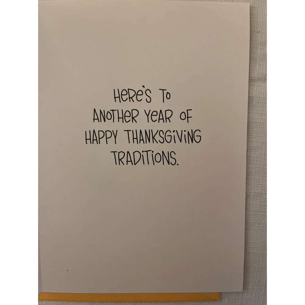 Hallmark Thanksgiving Greeting Cards Set 2 Funny Glenn McCoy & Son Family Foil